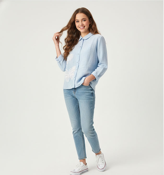 GIRLS WESTERN TOP (XL) 