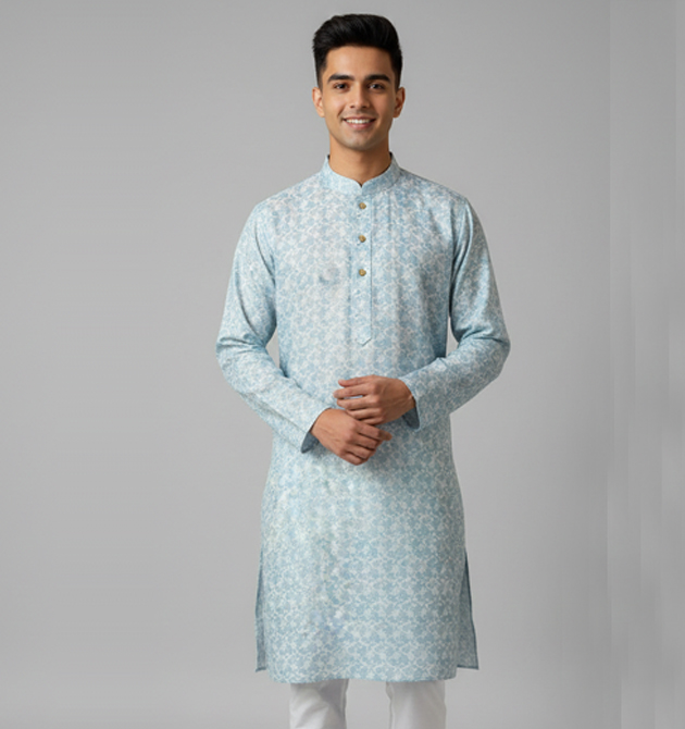 Mens Fancy Wear Kurta Pajama (M)