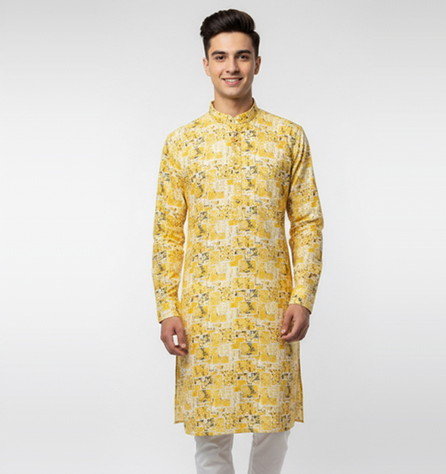 Mens Fancy Wear Kurta Pajama (M)
