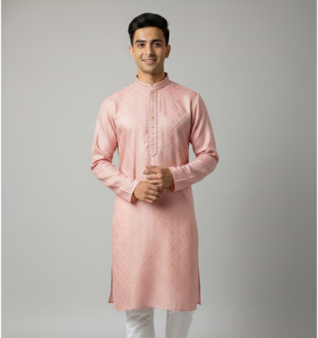 Mens Fancy Wear Kurta Pajama (M)