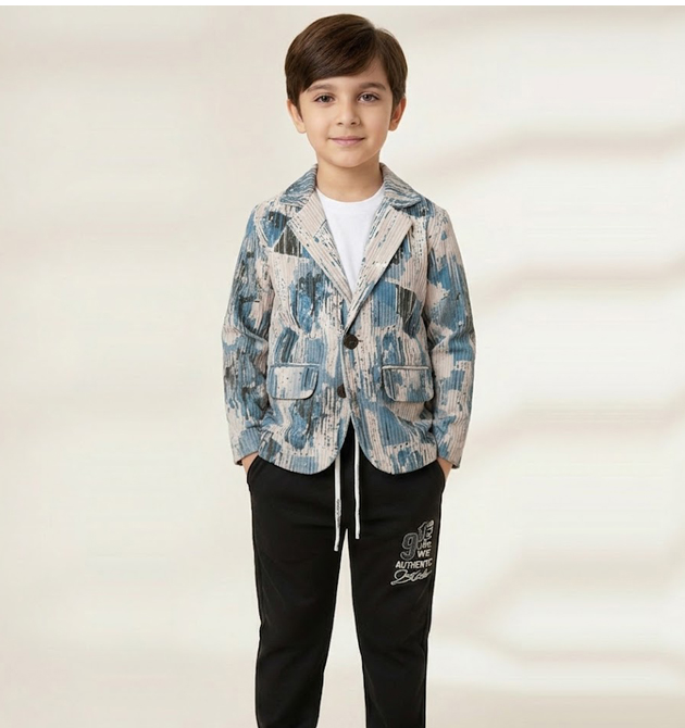 Boys' 3-Piece Contemporary Blazer and Jogger Set (.6 TO 1 YRS)