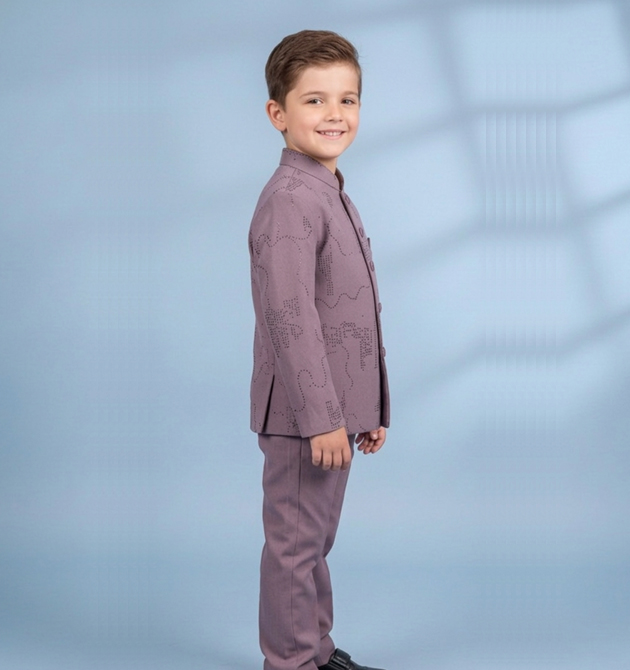 Boys' 2-Piece Designer Indo-Western Jodhpuri Suit (6 YRS)