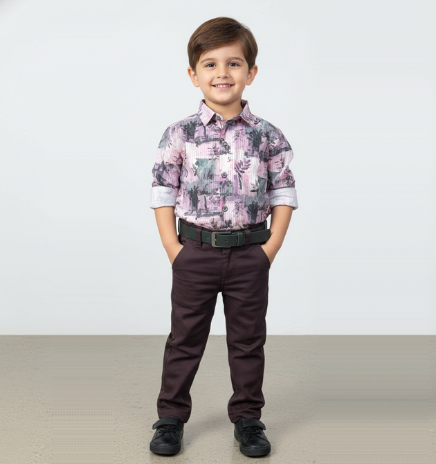 Boys' Urban Floral Shirt & Jeans Set (4 YRS)