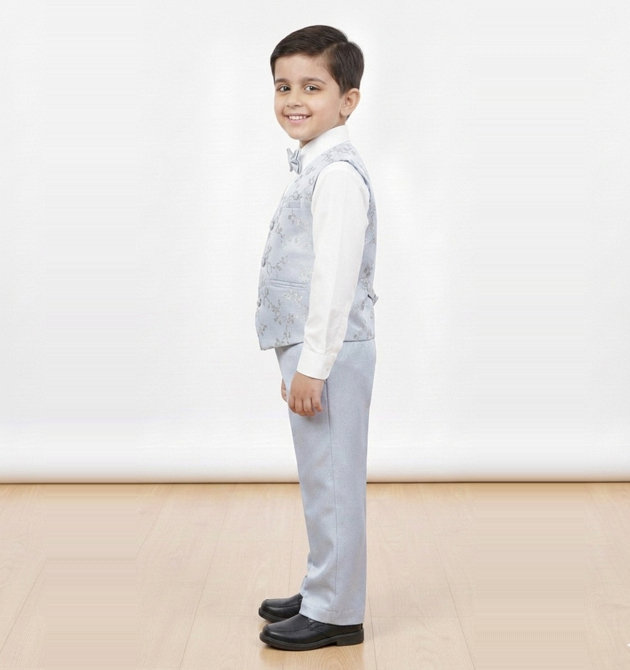 Boys' Formal 4-Piece Waistcoat & Trouser Set (4YRS)