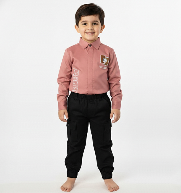 Boys' Urban Fashion Shirt & Cargo Jogger Set (2 YRS)