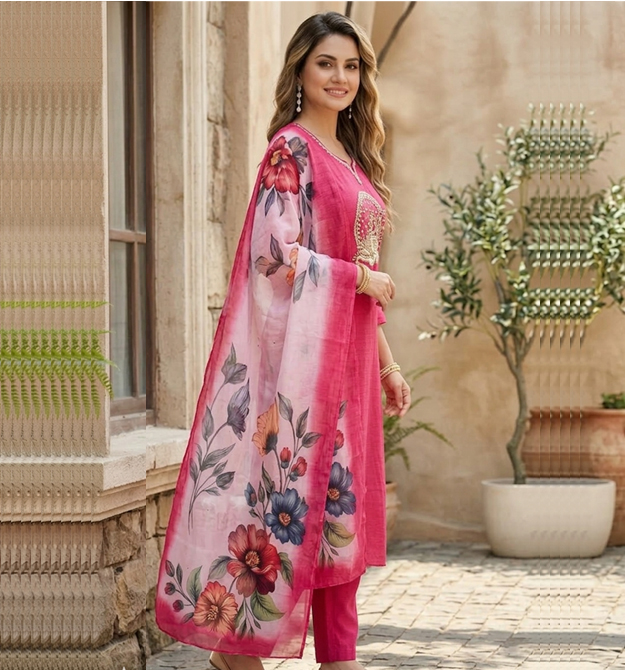 Luxora Magenta Pink Suit Set (XL)
