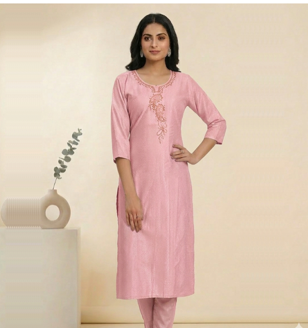 Luxora Blush Pink  Kurti (L)