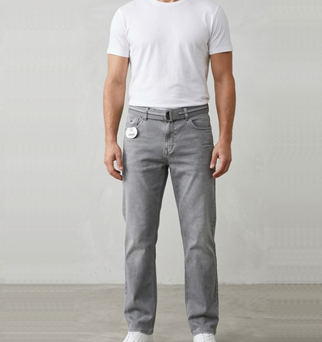 Urban-Flex Slim Straight Grey Jeans (SIZE - 36)