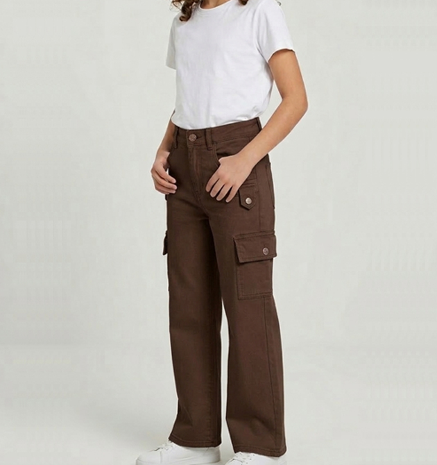 Chocolate Brown Cargo Jeans (8-10 YRS)