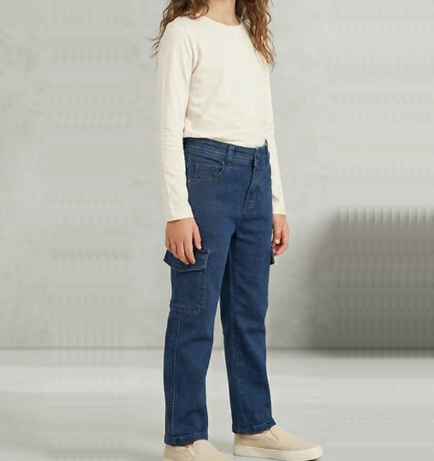 Classic Indigo Cargo Jeans (6-8 YRS)