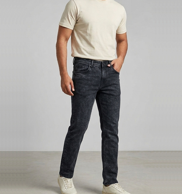 Men’s Slim-Straight Acid Wash Denim (SIZE - 30)